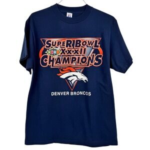VTG 1998 Denver Broncos Super Bowl XXXII Champions T-Shirt Sz Large 41" Chest
